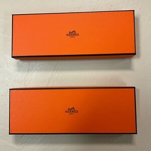 Pair of Hermes boxes 10” x 4”
